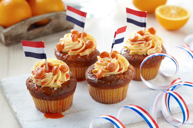Holandské oranžové cupcakes