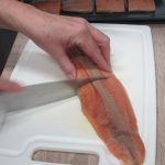 pilaf s grilovaným lososom