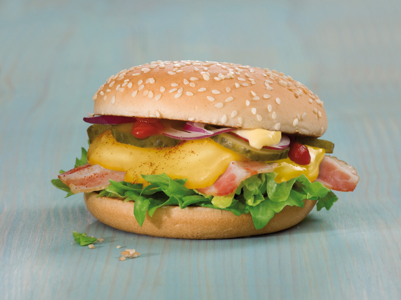 Hamburger s olomouckými tvarůžkami
